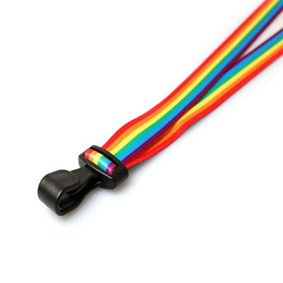 rainbow lanyard plastic clip 3