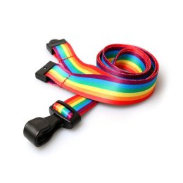 rainbow lanyard plastic clip