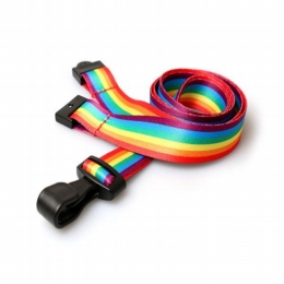 rainbow lanyard plastic clip