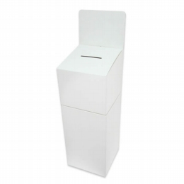 cardboard ballot suggestion box with header