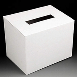cardboard desk top ballot box