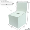 large desk top cardboard ballot box with header bal6