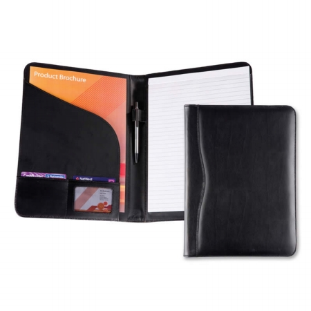 Conference Folders A4 Leather | A4 pad, pen loop, boxed