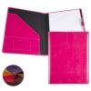 coloured leather a4 conference folder pink