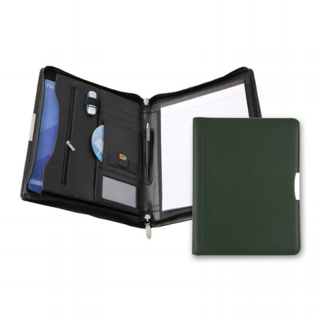 leather conference a4 pad holders dark green