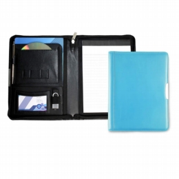 sandringham leather folder sky blue