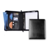ascot leather a4 zipped deluxe ring binder with calculator