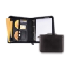 ascot leather a4 zipped ring binder with calculator and carry handle