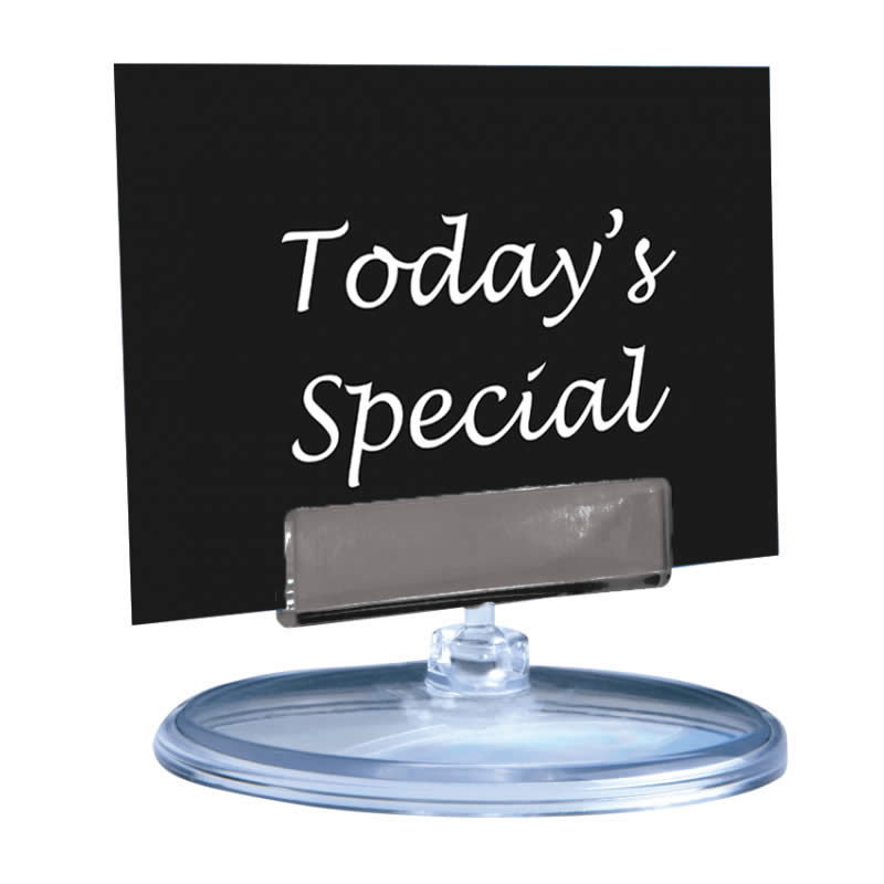Clear Plastic Name Card Holder | 55mm multi angle top clip