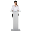 tempered glass podium with front panel 2