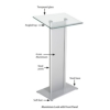 tempered glass podium with front panel 3