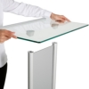 tempered glass podium with front panel 5