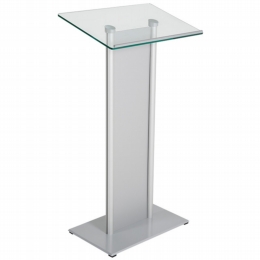 tempered glass podium with front panel