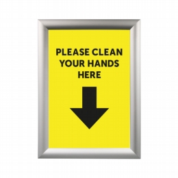please clean hands here